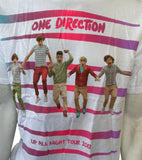 Anvil Men's One Direction Up All Night Tour 2012 Graphic White Shirt Size Medium