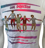 Anvil Men's One Direction Up All Night Tour 2012 Graphic White Shirt Size Small