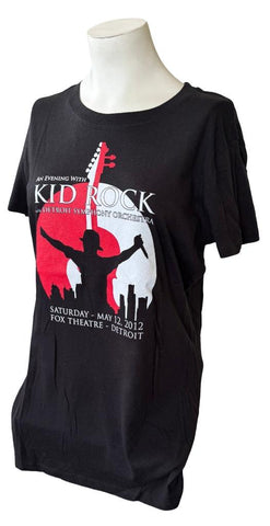 Next Level Women's An Evening With Kid Rock 2012 Fox Theatre Gray Shirt Size XL