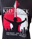 Next Level Women's An Evening With Kid Rock 2012 Fox Theatre Gray Shirt Size XL
