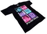 Anvil One Direction Up All Night Tour 2012 Black Short Sleeve Shirt Size Large