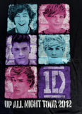Anvil One Direction Up All Night Tour 2012 Black Short Sleeve Shirt Size Large