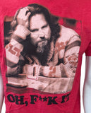 Spectra Apparel Men's The Big Lebowski Oh F**k It Graphic Red Shirt Size Medium