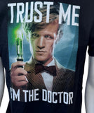 Ripple Junction Men's Doctor Who Trust Me I'm The Doctor Black Shirt Size Medium