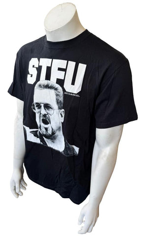 Anvil Men's The Big Lebowski STFU Black Short Sleeve Shirt Size Medium