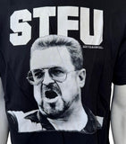 Anvil Men's The Big Lebowski STFU Black Short Sleeve Shirt Size Medium