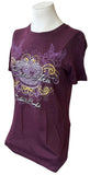 Bella Women's Brew Thru Outer Banks Graphic Purple Short Sleeve Shirt Size Large