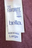 Bella Women's Brew Thru Outer Banks Graphic Purple Short Sleeve Shirt Size Large