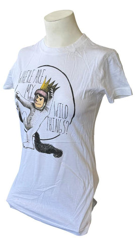 Ripple Junction Women's Where Are My Wild Things Graphic White Shirt Size Small