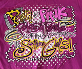Southern Belle Pretty In Pink Polos & Pearls Nothing Compares To Us Shirt Size L