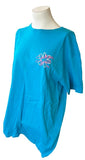 Southern Belle Women's Believe in Miracles Blue Short Sleeve Shirt Size Large