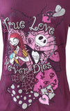 Disney Women's Nightmare Before Christmas True Love Never Dies Shirt Size Medium