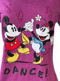 Disney Women's Mickey Mouse And Minnie Mouse Dance Pink Shirt Size Medium