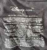 Disney Women's Mickey Mouse skeleton Heart Graphic Black Shirt Size Large
