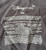Disney Women's Mickey Mouse Skeleton Heart Graphic Black Shirt Size 3XL