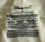 Disney Women's Beauty And The Beast Graphic Yellow Short Sleeve Shirt Size M