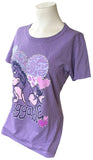 Disney Women's Eeyore Huggable Graphic Purple Short Sleeve Shirt Size Medium