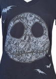 Disney Women's Nightmare Before Christmas Jack Skellington Black Shirt Size M