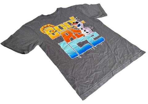 Disney Boys Frozen Olaf Cool As Ice Graphic Gray Short Sleeve Shirt Size Medium