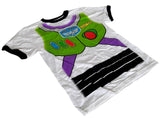 Disney Boys Buzz Lightyear Space Ranger Uniform Graphic White Shirt Size Small