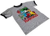 Disney Boys Mickey Mouse Surf's Up Beach Life Hawaii Gray Shirt Size Medium
