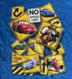 Disney Boys Cars 2 Lightning McQueen & Friends Graphic Blue Shirt Size Medium