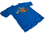 Disney Boys Mickey Mouse & Friends Riding Vespa Graphic Blue Shirt Size Medium