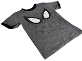 Disney Boys Spider-Man Eyes Graphic Gray Short Sleeve Shirt Size Medium