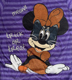 Disney Girls Minnie Mouse Cat Meow Trick Or Treat Purple Shirt Size Small