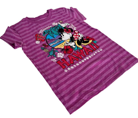 Disney Girls Minnie Mouse Beach Life Hawaii Beach Girl Pink Shirt Size Medium