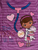 Disney Girls Doc McStuffins The Doc Is In Graphic Purple Shirt Size Small