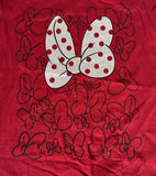 Disney Girls Minnie Mouse Bows Graphic Red Short Sleeve Shirt Size Medium