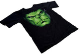 Disney Boys The Incredible Hulk Face Graphic Black Shirt Size Medium