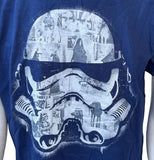 Disney Men's Star Wars Stormtrooper Graphic Blue Short Sleeve Shirt Size Medium