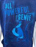 Disney Men's Aladdin All Powerful Genie Navy Short Sleeve Shirt Size Large