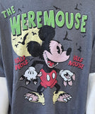 Disney Men's Mickey Mouse The Weremouse Half Wolf Half Mouse Gray Shirt Size 3XL