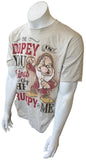 Disney Men's The Dopey In You Brings Out The Grumpy In Me Beige Shirt Size M