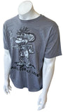 Disney Men's Mickey Mouse Famous For My Looks Gray Short Sleeve Shirt Size Large