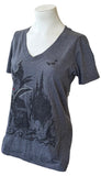 Disney Women's Maleficent The Mistress Of All Evil Gray Shirt Size Medium