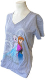 Disney Women's Frozen Elsa And Anna Family Forever Gray Shirt Size Medium