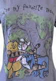 Disney Women's Winnie The Pooh You're My Favorite Bear Gray Shirt Size Medium