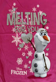 Disney Parks Girls Frozen Olaf Melting For You Graphic Pink Shirt Size X-Small