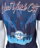 Hard Rock Cafe Men's New York City Rock N Roll Never Sleeps Navy Shirt Size M