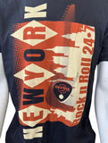 Hard Rock Cafe Men's New York City Rock N Roll 24/7 Graphic Black Shirt Size M