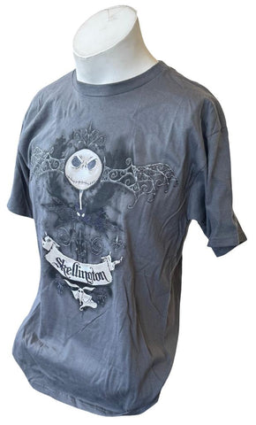 Disney Nightmare Before Christmas Jack Skellington Gray Shirt Size Medium