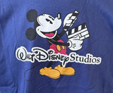 Disney Men's Walt Disney Studios Mickey Mouse Blue Short Sleeve Shirt Size Large
