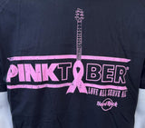 Hard Rock Cafe Men's Pinktober Love All Serve All Black Shirt Size Large