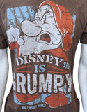 Disneyland Men's My Disney Side Is Grumpy Graphic Brown Shirt Size Medium