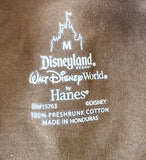Disneyland Men's My Disney Side Is Grumpy Graphic Brown Shirt Size Medium