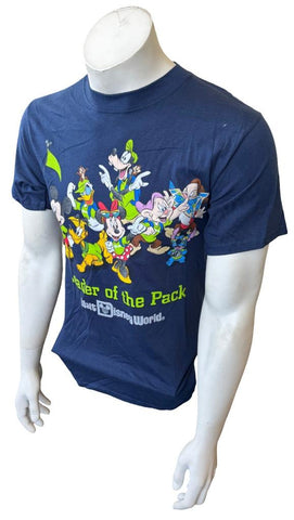 Hanes Men's Walt Disney World Leader Of The Pack Graphic Navy Shirt Size Small